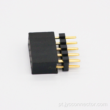 10p conector feminino em linha